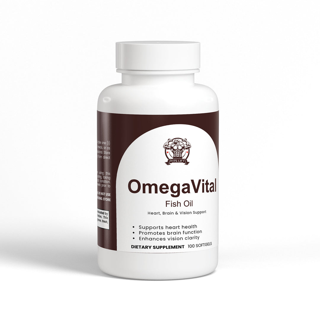 FitsLift OmegaVital Fish Oil (Heart, Brain & Vision Support)