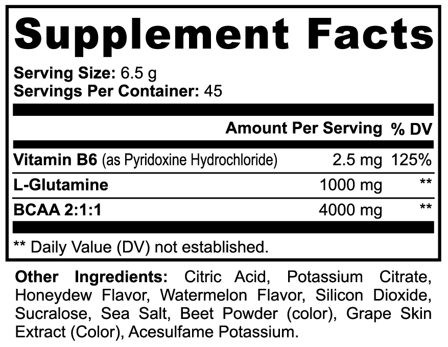 FitsLift HydraAmino BCAA (Honeydew Watermelon)
